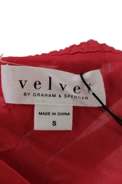 Velvet by Graham & Spencer Women's Long Sleeves Round Neck Blouse Carol Size S