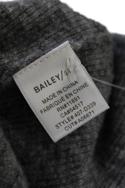 Bailey 44 Women's Long Sleeves V-Neck Double Breast Cardigan Sweater Gray Size M
