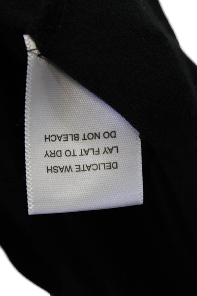 LNA Womens Crew Neck Bell Long Sleeve Basic Top Solid Black Size Small