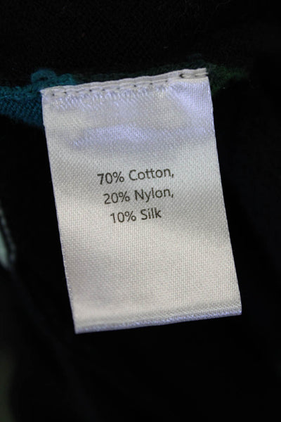 WISPR Womens Cotton Striped V-neck Pullover Sweater Top Black Combo Size S