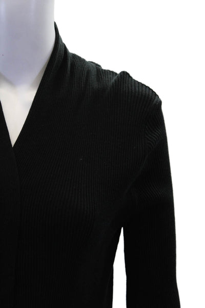 Cotton By Autumn Cashmere Womens Cotton Cowl Neck Cardigan Top Black Size M
