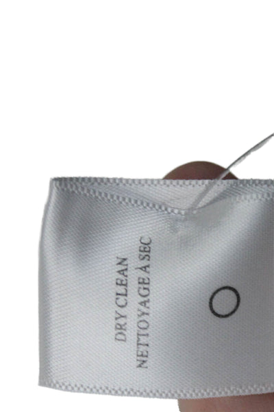 A.L.C. Womens Silk Choker Neck Long Sleeves Blouse Jet Black Size 4