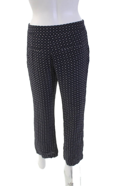 Joie Womens Polka Dot Printed Pleated Straight Leg Ankle Dress Pants Blue Size 2