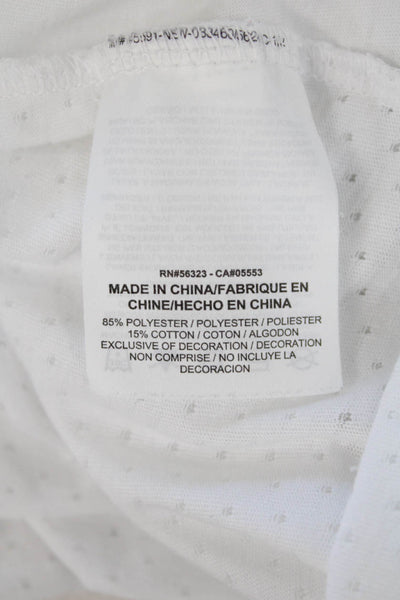 Nike Mens Crew Neck Mesh Back Short Sleeve Running T-Shirt White Size Large