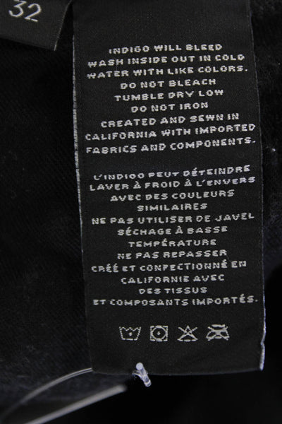 J Brand Womens Mid Rise Raw hem Skinny Jeans Black Size 32