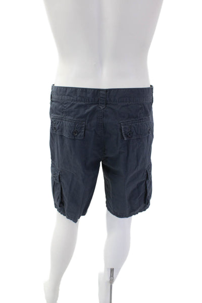John Varvatos Star USA Mens Cotton Flat Front Cargo Shorts Blue Size 33