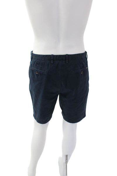 Michael Kors Mens Cotton Slim Fit Flat Front casual Shorts Blue Size 34