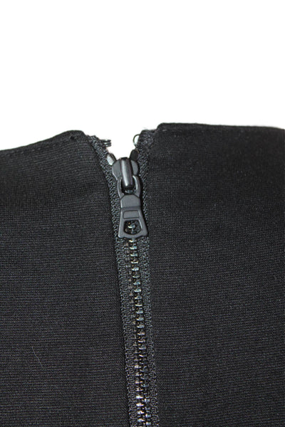 Alice + Olivia Womens Textured Sleeveless V-neck Colorblock Dress Black Size 02