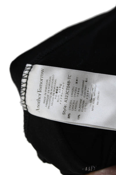 Another Tomorrow Womens Pull On High Rise Leggings Black Size Extra Small