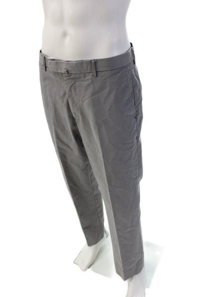 Peter Millar Mens Cotton Zip Button Straight Leg Casual Lined Pants Gray Size EU