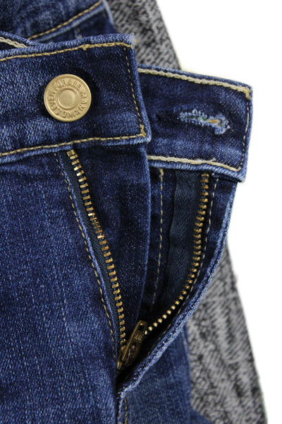 7 For All Mankind Womens Cotton Low-Rise Dark Wash Skinny Jeans Blue Size 28