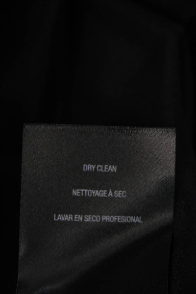 T Tahari Womens V-Neck Sleeveless Zip Up Mid-Calf Pencil Dress Navy Size 8