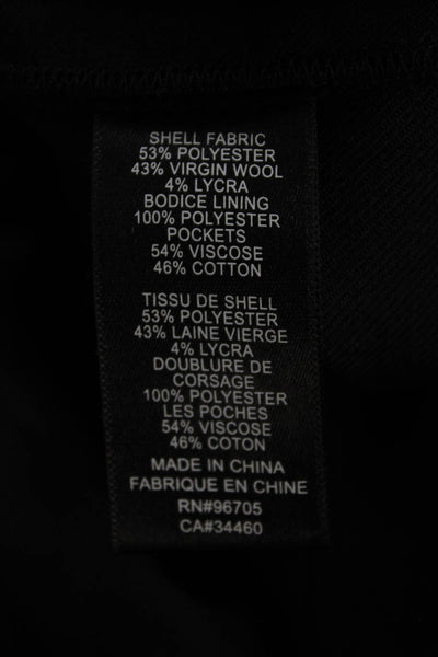 Tailored Rebecca Taylor Womens V-Neck 2 Pocket Sleeveless Jumpsuit Black Size 8