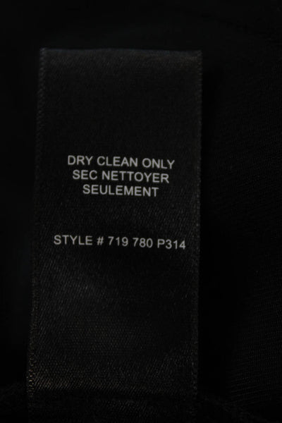 Tailored Rebecca Taylor Womens V-Neck 2 Pocket Sleeveless Jumpsuit Black Size 8