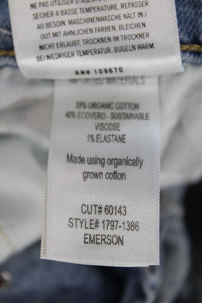 Citizens of Humanity Womens Cotton Blend Distressed Skinny Jeans Blue SIze 28