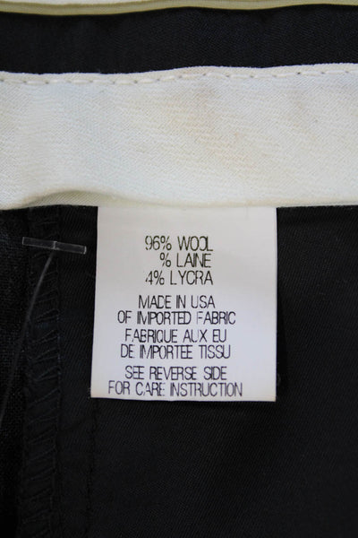 Theory Womens Wool Four Pocket Mid-Rise Flared Pants Trousers Gray Size 8