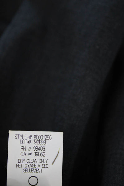 Theory Womens Wool Four Pocket Mid-Rise Flared Pants Trousers Gray Size 8