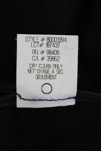 Theory Womens Unlined Wool Zip Up Knee Length Pencil Skirt Black Sz 6