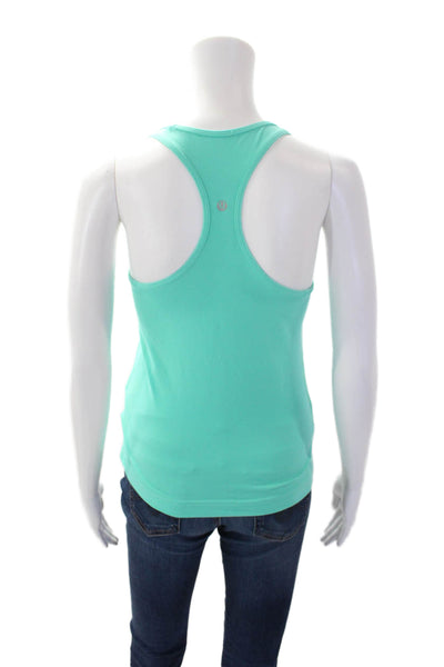Lululemon Womens Racer Back Sleeveless Tank Top Turquoise Blue Size 4