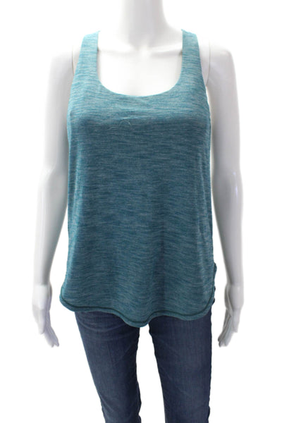 Lululemon Womens Strappy Back Sleeveless Shelf Tank Top Teal Blue Size 8