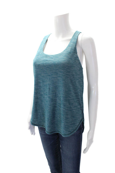 Lululemon Womens Strappy Back Sleeveless Shelf Tank Top Teal Blue Size 8