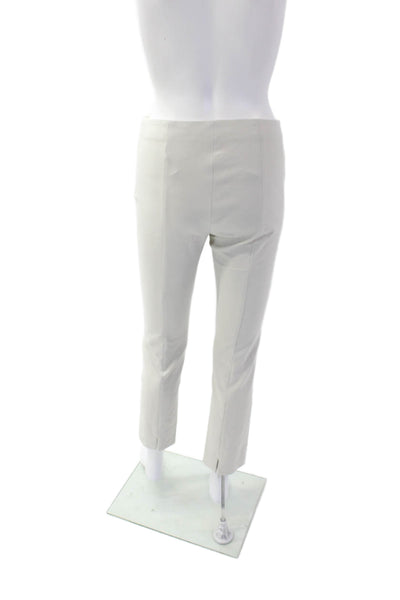 Vince Womens High Rise Slim Leg Pants Light Beige Cotton Size Small