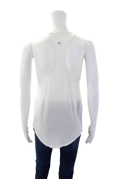 Lululemon Womens Geometric Print Sleeveless Pullover Tank Top White Size 4