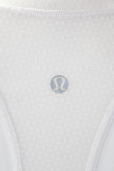 Lululemon Womens Geometric Print Sleeveless Pullover Tank Top White Size 4
