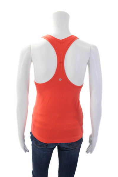Lululemon Womens Sleeveless Racerback Athletic Tank Top Neon Orange Size S