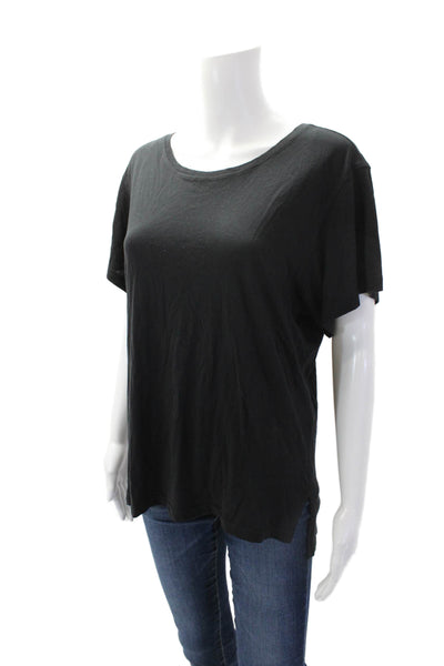 Lululemon Womens Cotton Round Neck Short Sleeve Basic T-Shirt Black Size M