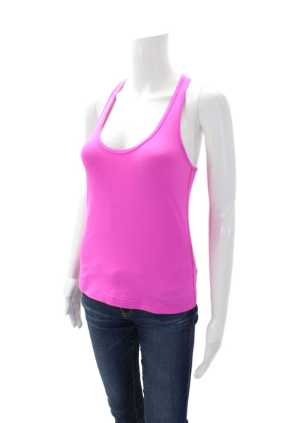 Lululemon Womens Racerback Round Neck Casual Athletic Tank Top Pink Size S