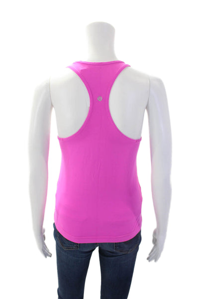 Lululemon Womens Racerback Round Neck Casual Athletic Tank Top Pink Size S