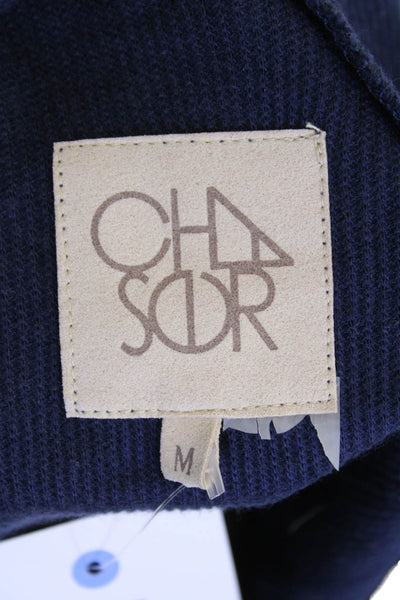 Chaser Womens Cotton Long Sleeve Open Backed Detail Top Dark Blue Size M