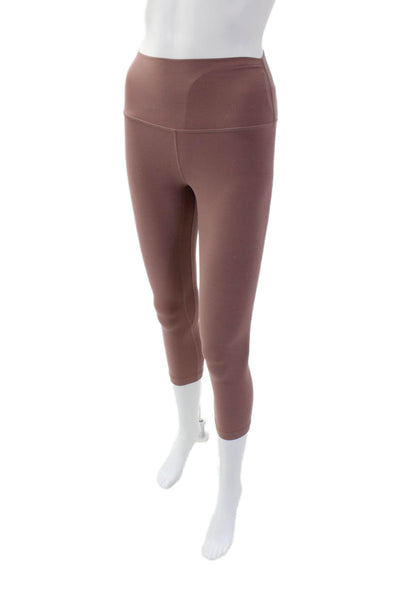 Lululemon Womens Stretch High Waisted Athletic Capri Leggings Blush Pink Size XS