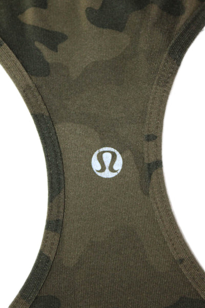 Lululemon Women's Scoop Neck Racerback Workout Tank Top Camouflage Size S