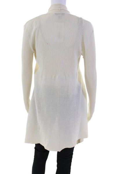 Cotton By Autumn Cashmere Women's Cotton Long Sleeves Cardigan Beige Size M