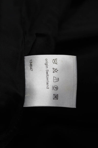 Akris Womens Three Button Notched Lapel Blazer Jacket Black Wool Size 12