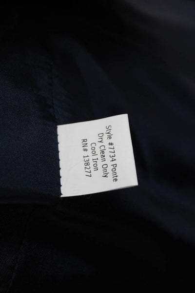 Estelle & Finn Womens Open Front Plaid Vest Jacket Navy Gray Brown Size 12