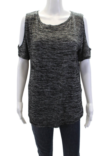 Rag & Bone Jean Womens Cotton Short Sleeve Round Neck Casual Top Gray Size S