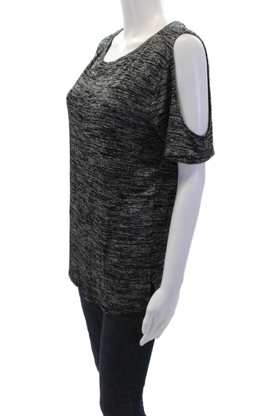 Rag & Bone Jean Womens Cotton Short Sleeve Round Neck Casual Top Gray Size S