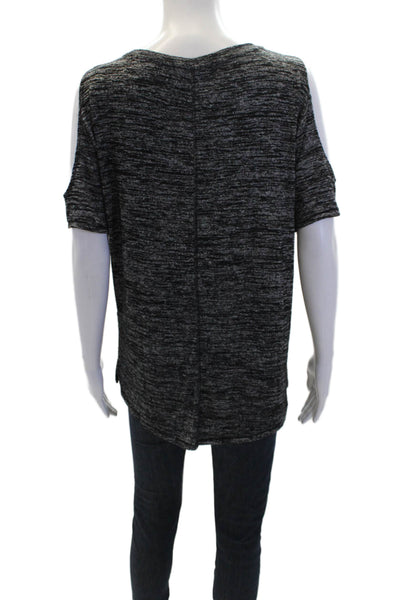 Rag & Bone Jean Womens Cotton Short Sleeve Round Neck Casual Top Gray Size S