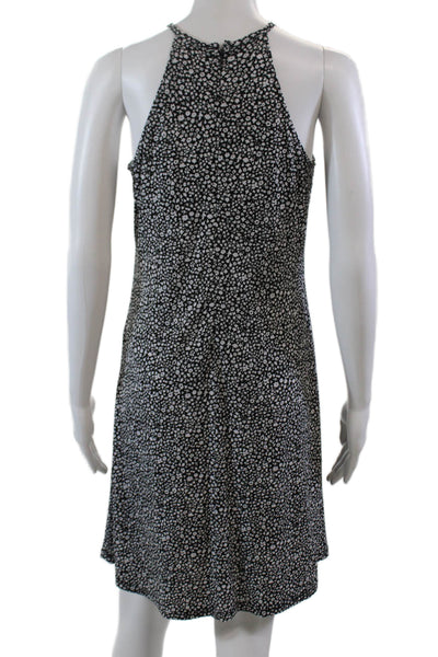 Michael Michael Kors Womens Floral Print Dress Black White Size Extra Small