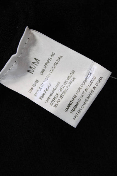 Charlie Womens Oversized Scoop Neck Splatter Sweatshirt Black Multi Size Medium