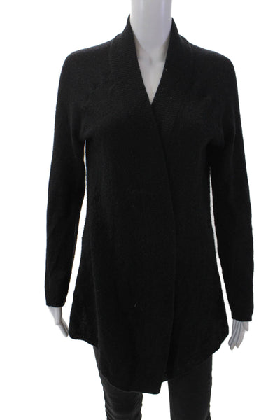 Splendid Womens Cashmere Long Sleeves V Neck Wrap Sweater Black Size Large