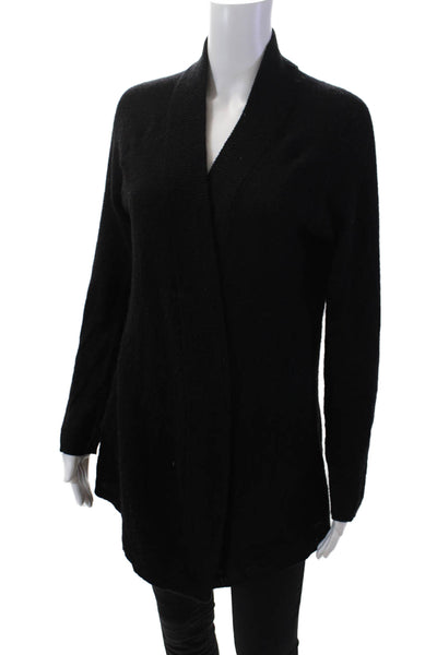Splendid Womens Cashmere Long Sleeves V Neck Wrap Sweater Black Size Large