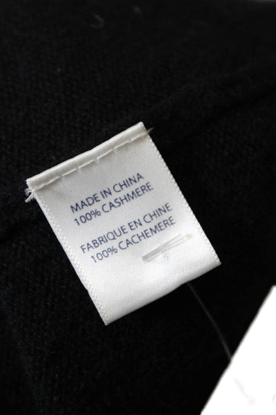 Splendid Womens Cashmere Long Sleeves V Neck Wrap Sweater Black Size Large