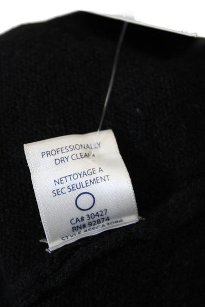 Splendid Womens Cashmere Long Sleeves V Neck Wrap Sweater Black Size Large