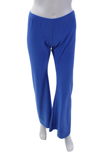 Alessandro Legora Womens Elastic Waistband Boot Cut Sleek Pants Blue Size EUR 44