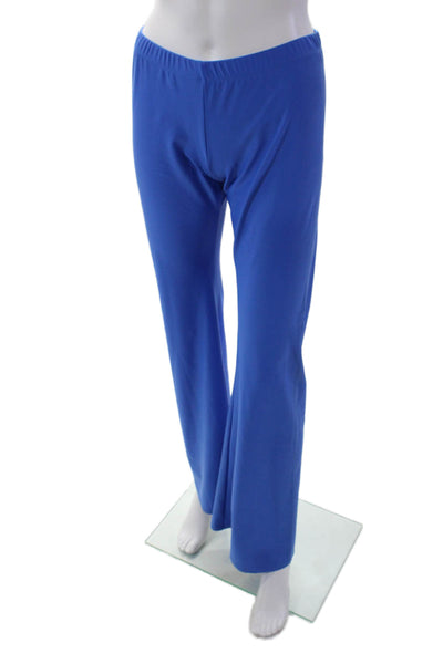 Alessandro Legora Womens Elastic Waistband Boot Cut Sleek Pants Blue Size EUR 44