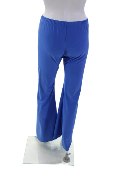 Alessandro Legora Womens Elastic Waistband Boot Cut Sleek Pants Blue Size EUR 44